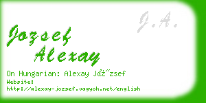 jozsef alexay business card